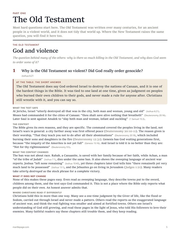 A page from When They Ask
